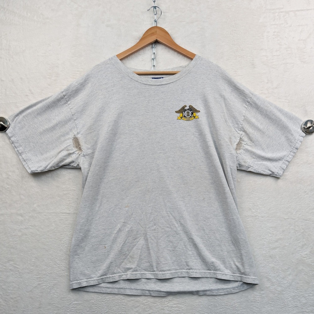 VTG Union Made T-Shirt Men's XL Gray Harley Owners Group Denver HOG Biker 90s